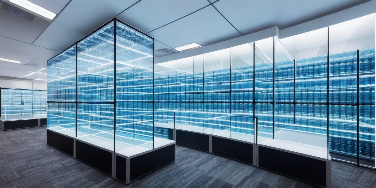 What are the benefits of using glass cubes in a data room?